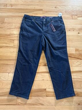 Gloria Vanderbilt Dark Blue Straight-Leg Jeans